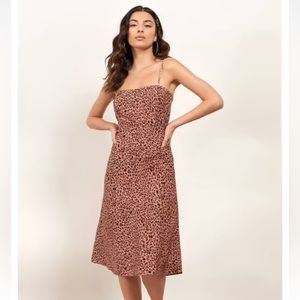 Tobi leopard print midi dress